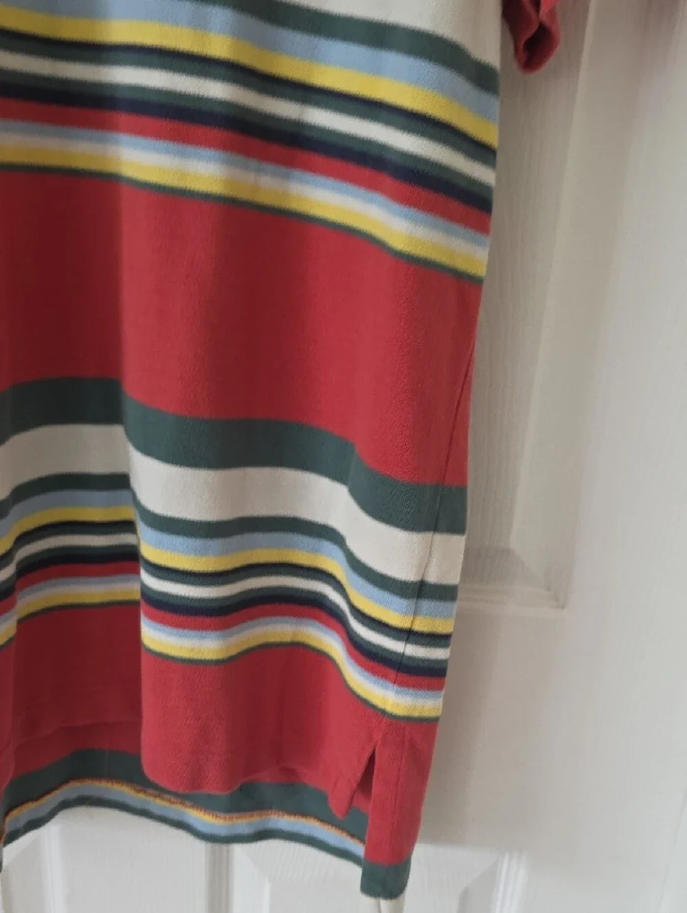 Y2k Vintage Polo by Ralph Lauren Coral Striped Men’s Polo 100% Cotton XL